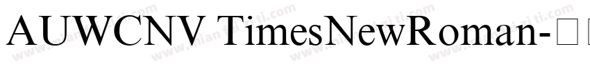 AUWCNV TimesNewRoman字体转换